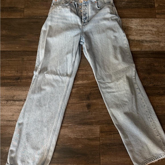 GRLFRND Light Blue Straight Leg Jeans
Jordan low rise frayed waist bf jeans - Picture 3 of 5